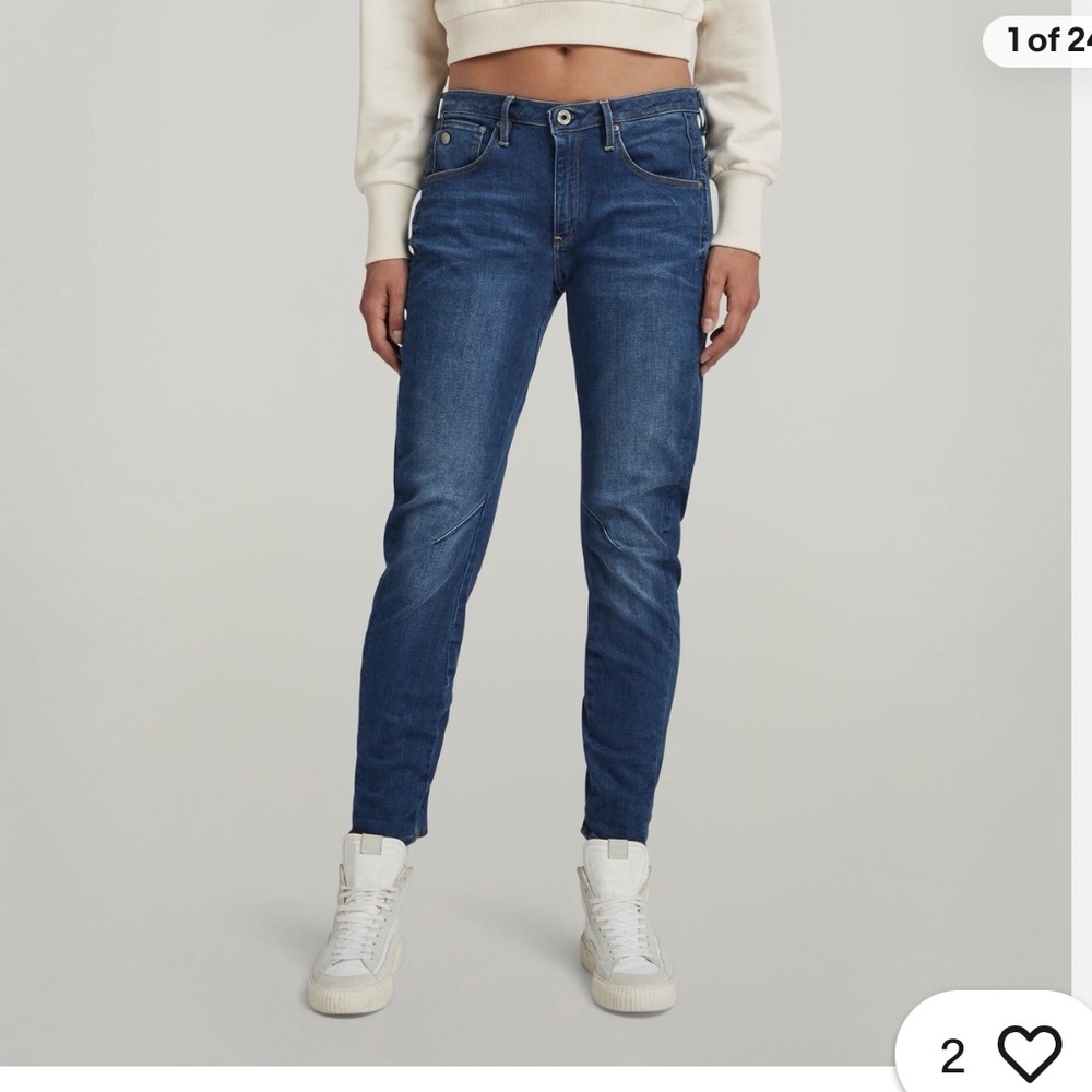 G-Star Arc 3D Low Boyfriend Jeans Tapered Fit Medium-Dark Blue